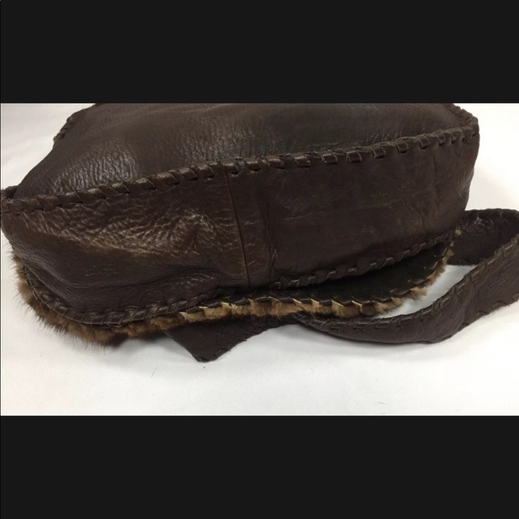 Shelly Litvak Authentic Gorgeous Brown Deerskin REAL FUR Shoulder Bag $1695 RARE - Picture 12 of 15